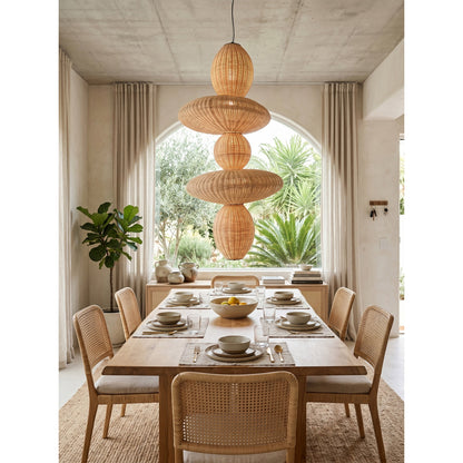 Bubbles Rattan Chandelier