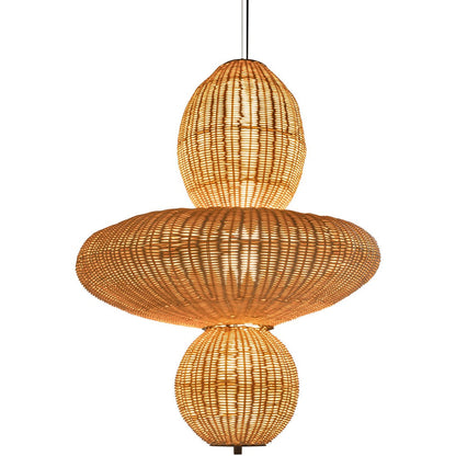 Bubbles Rattan Chandelier