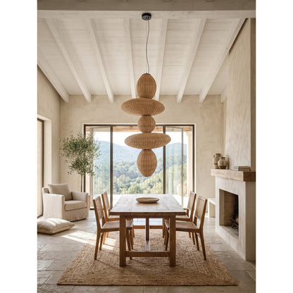 Bubbles Rattan Chandelier