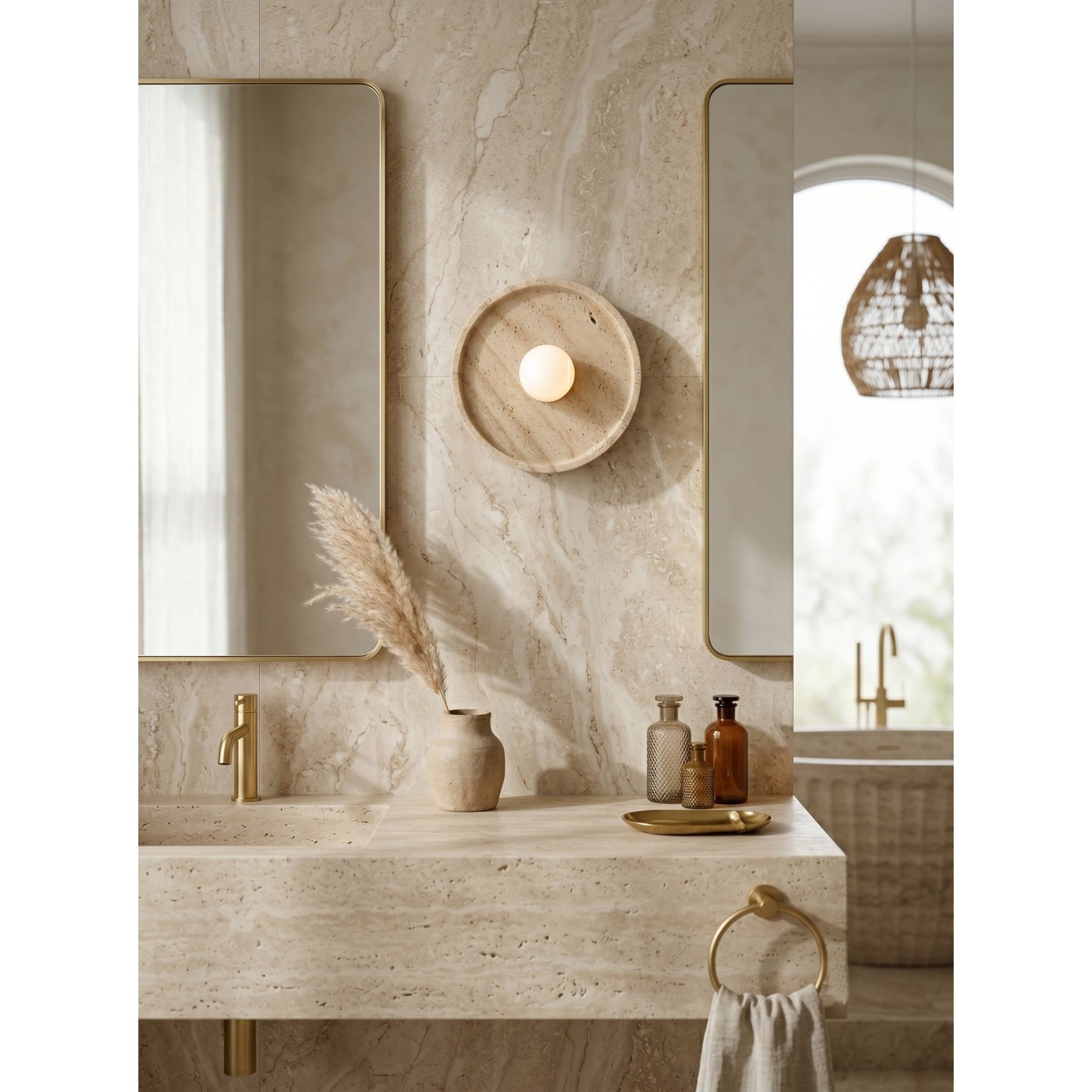 Celeste Travertine Wall Sconce