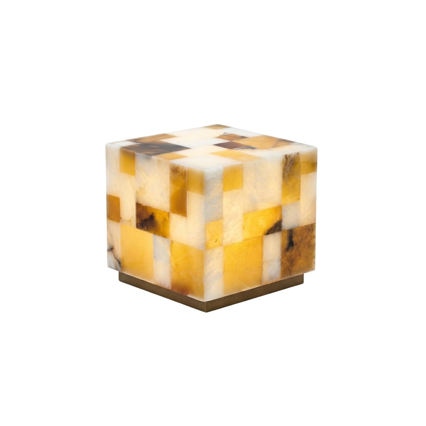 Checkerboard Alabaster Table Lamp