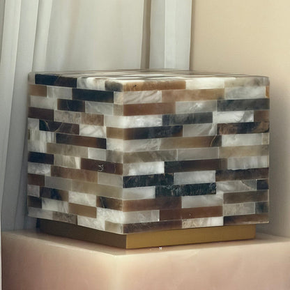 Checkerboard Alabaster Table Lamp