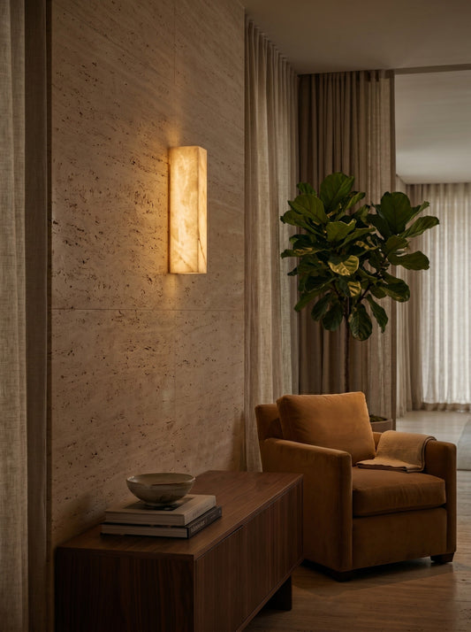 Dara Long Alabaster Wall Sconce