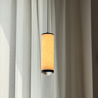 Fina Cylindrical Alabaster Pendant Lamp
