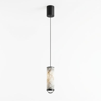 Fina Cylindrical Alabaster Pendant Lamp