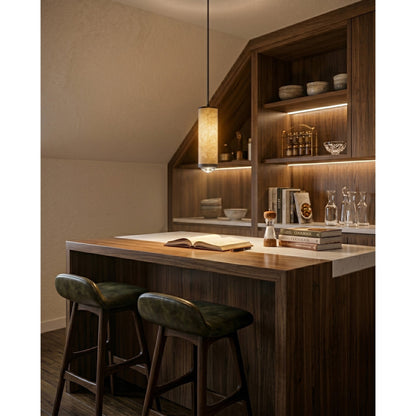 Fina Cylindrical Alabaster Pendant Lamp