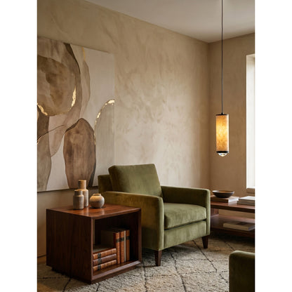 Fina Cylindrical Alabaster Pendant Lamp