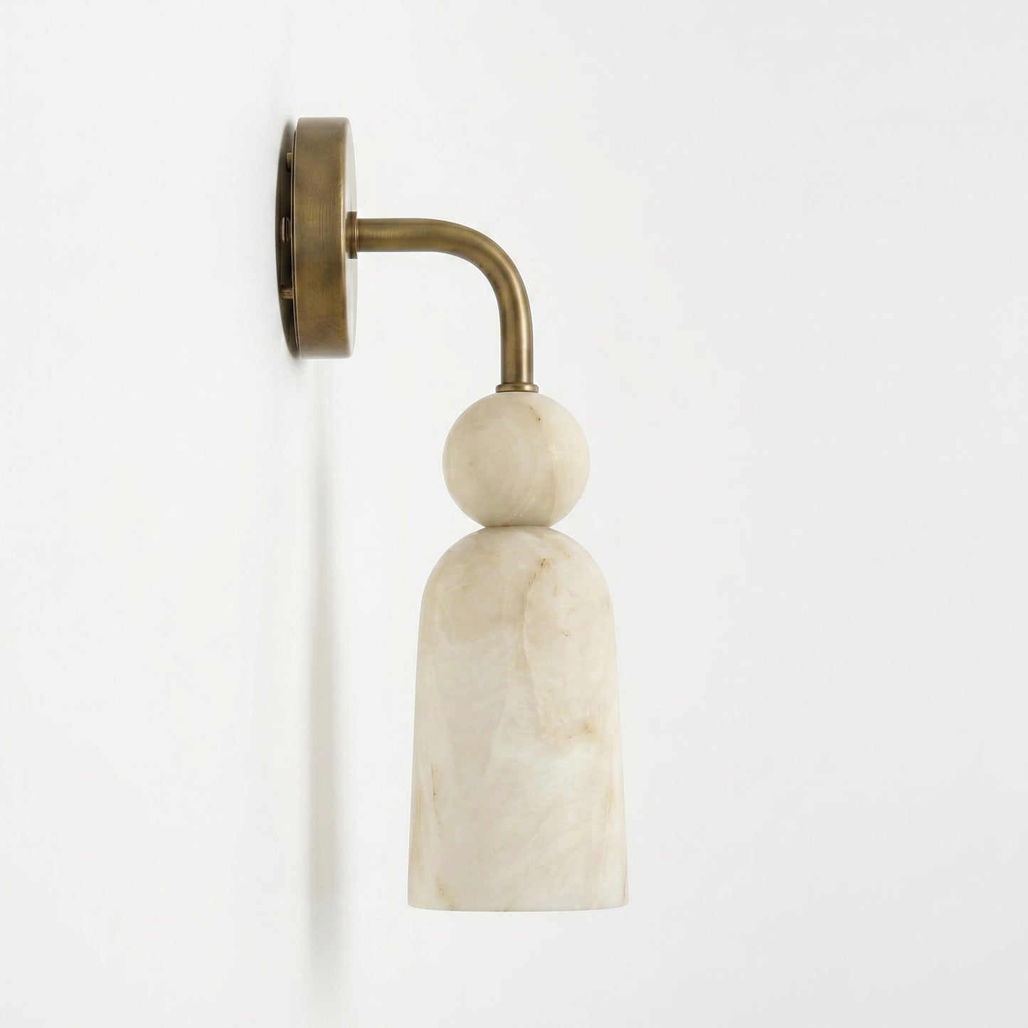 Flume Alabaster Arc Wall Sconce
