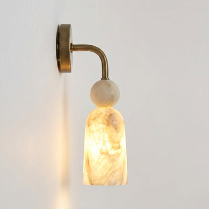 Flume Alabaster Arc Wall Sconce