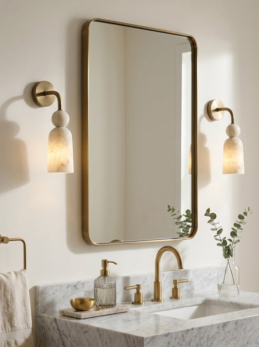 Flume Alabaster Arc Wall Sconce