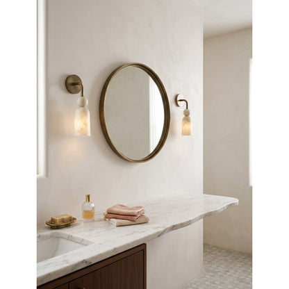 Flume Alabaster Arc Wall Sconce