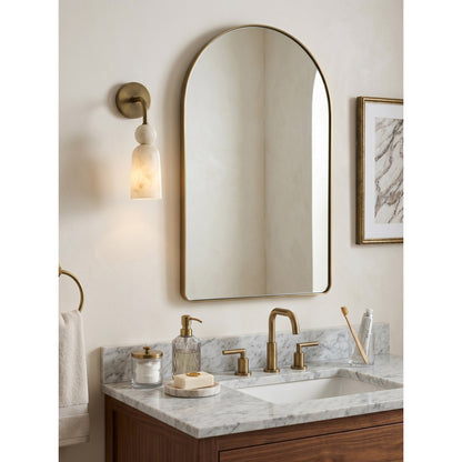 Flume Alabaster Arc Wall Sconce