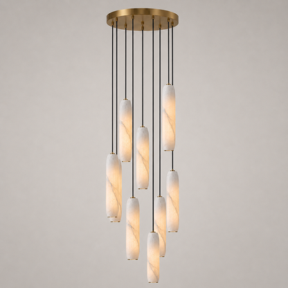Flute Alabaster Chandelier