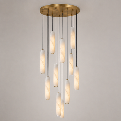 Flute Alabaster Chandelier