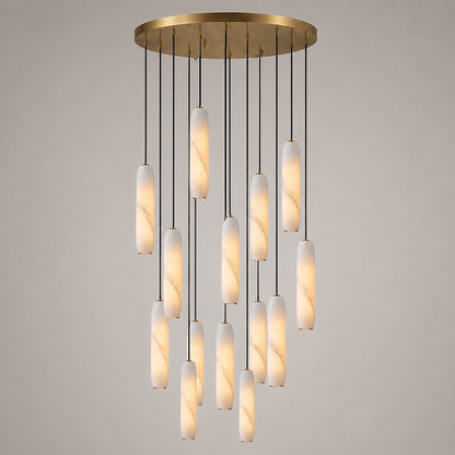 Flute Alabaster Chandelier