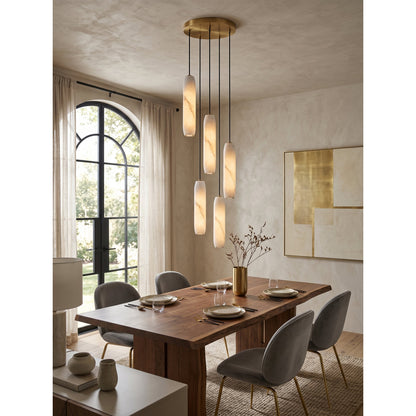 Flute Alabaster Chandelier