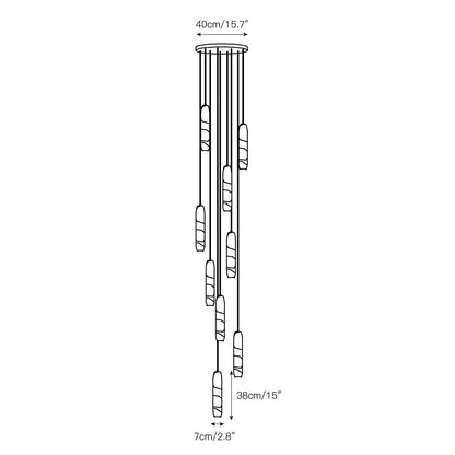 Flute Alabaster Chandelier