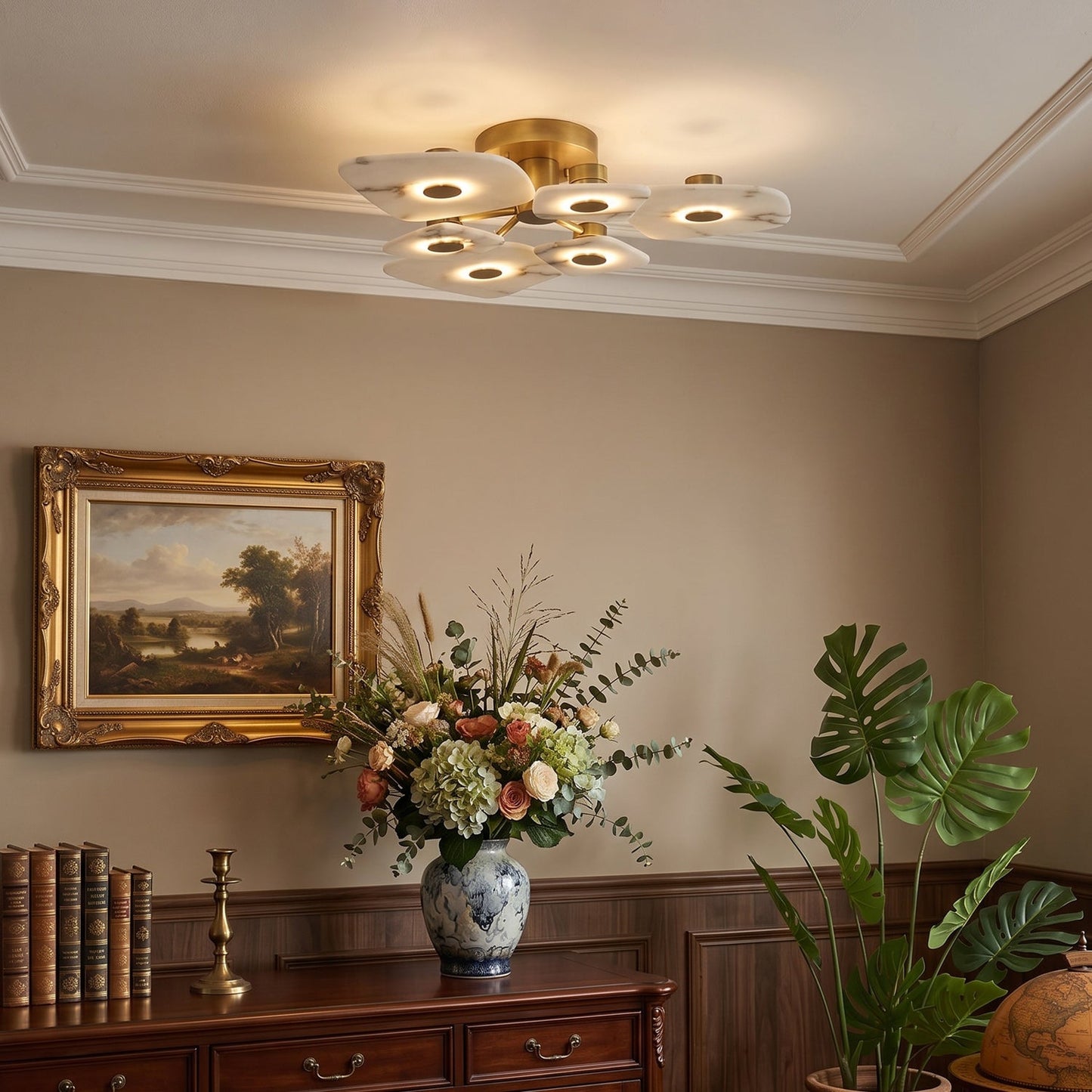 Holmdel Alabaster Ceiling Lamp