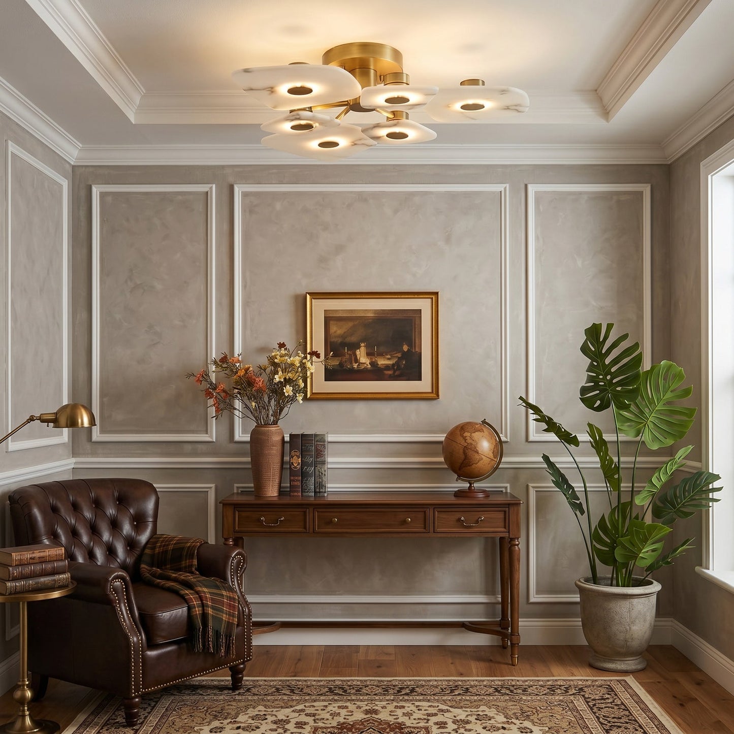 Holmdel Alabaster Ceiling Lamp