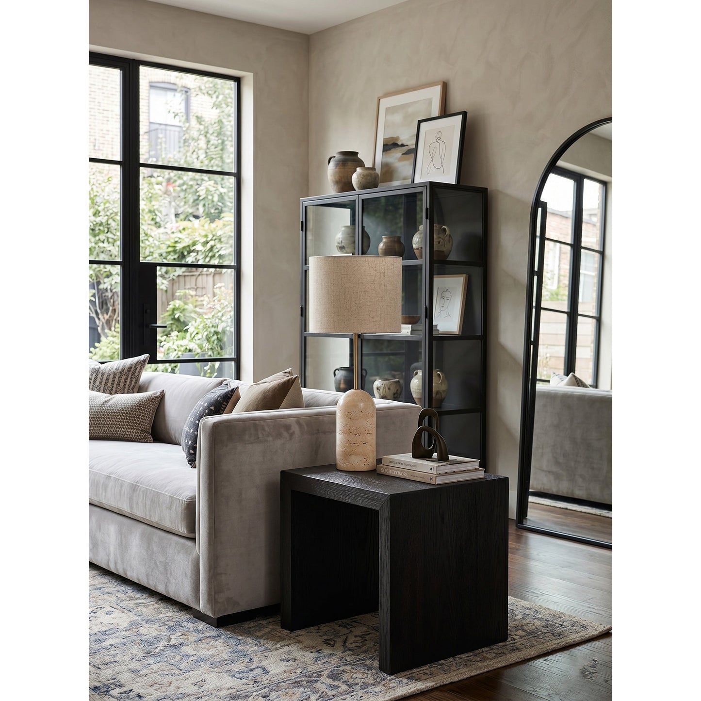 Holt Travertine Table Lamp