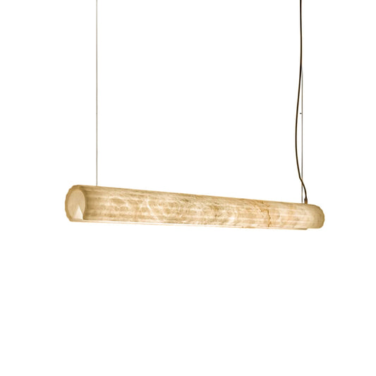 Horizontal Alabaster Roller Pendant Lamp