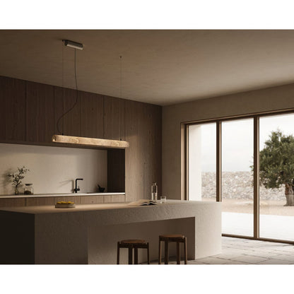Horizontal Alabaster Roller Pendant Lamp