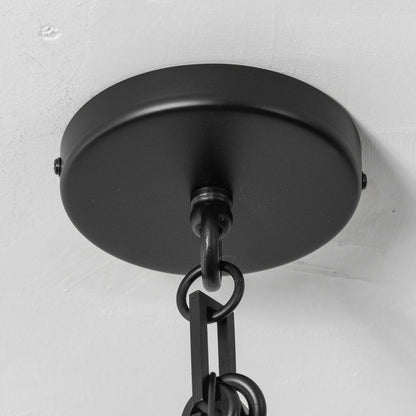 Industrial Cascade Chain Alabaster Chandelier