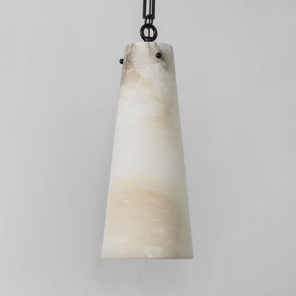 Industrial Cascade Chain Alabaster Chandelier