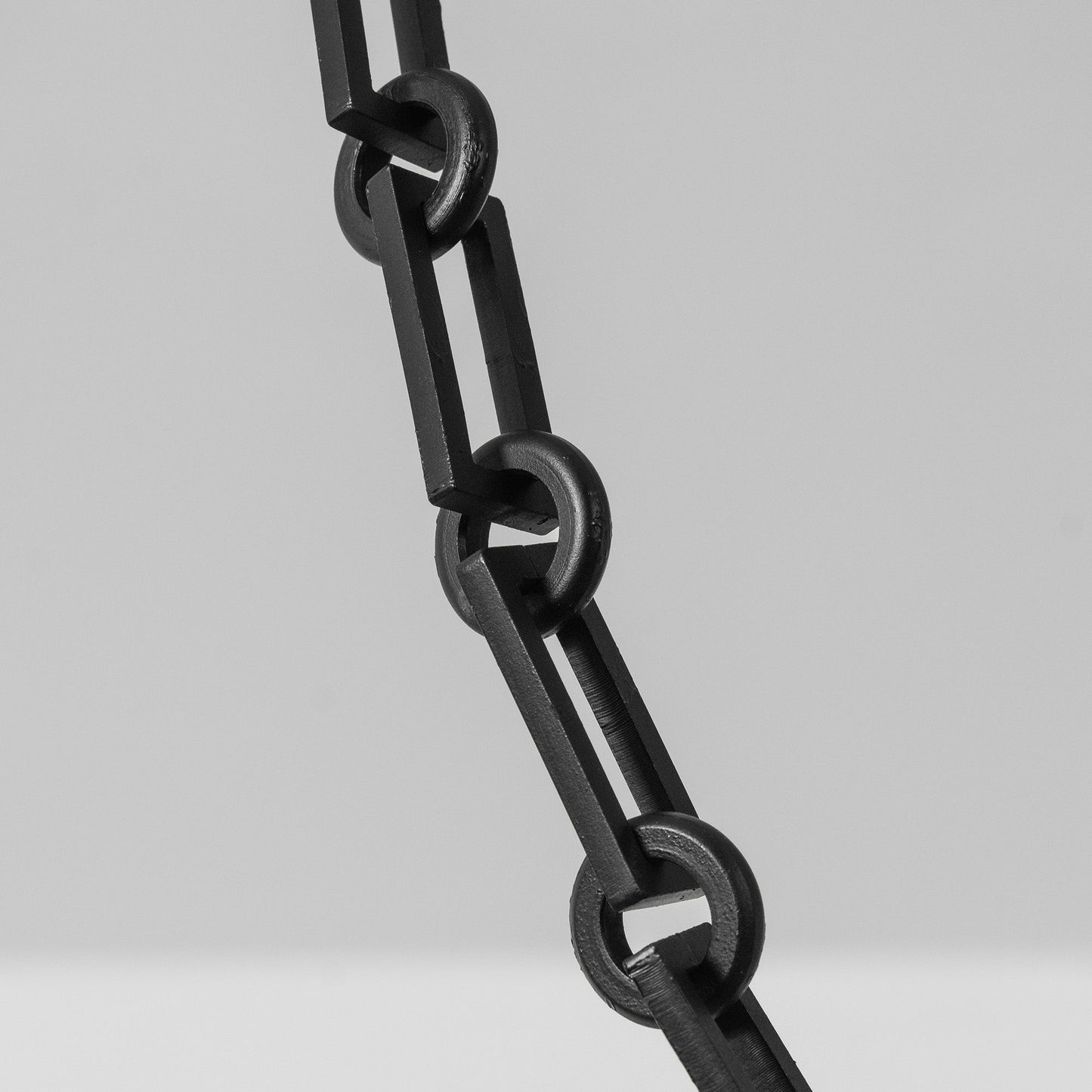 Industrial Cascade Chain Alabaster Chandelier