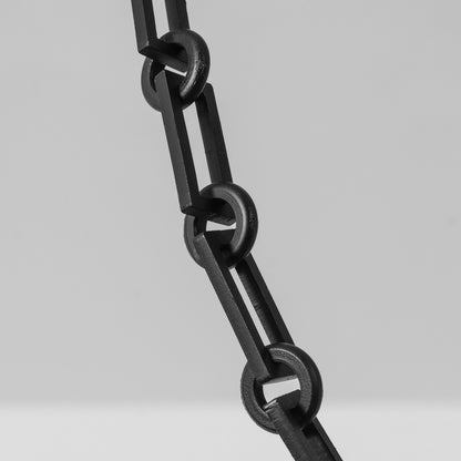 Industrial Cascade Chain Alabaster Chandelier