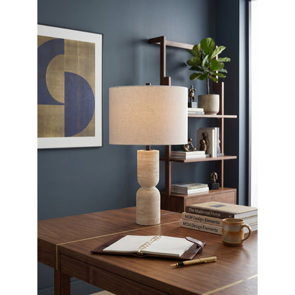 Jamia Travertine Table Lamp