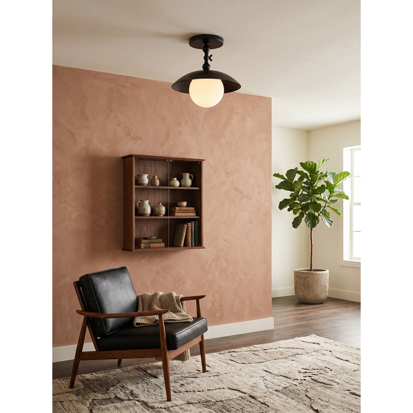 Marie Petite Hammer Pattern Flush Mount