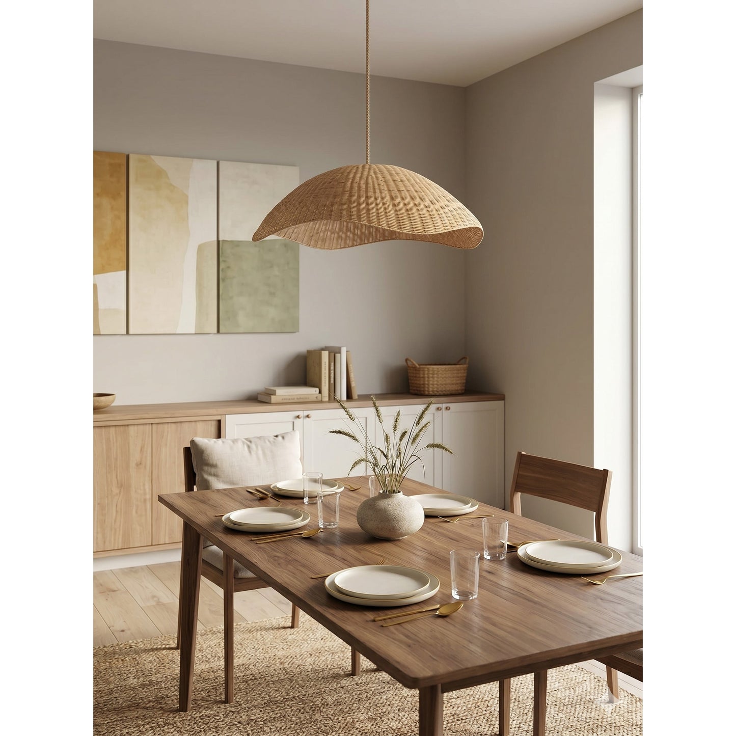 Nana Vermiculate Rattan Pendant Lamp