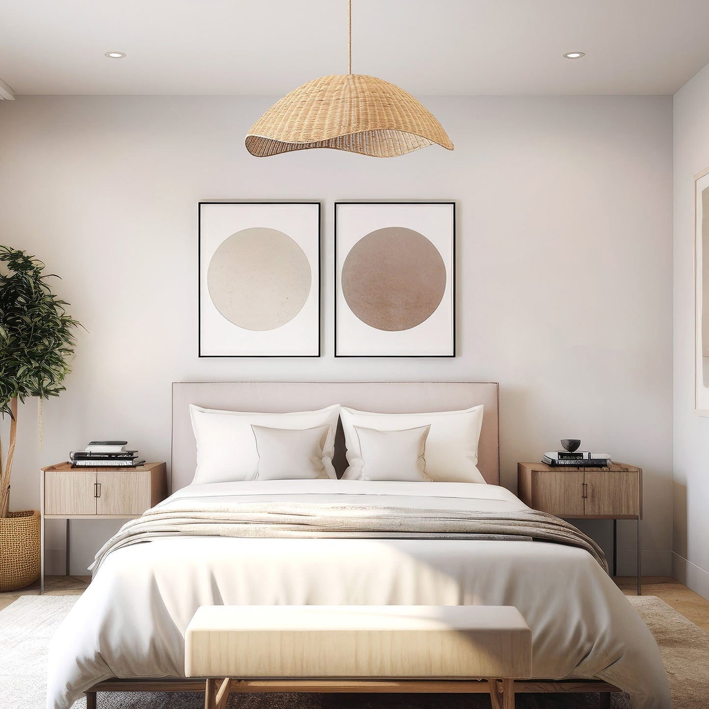 Nana Vermiculate Rattan Pendant Lamp
