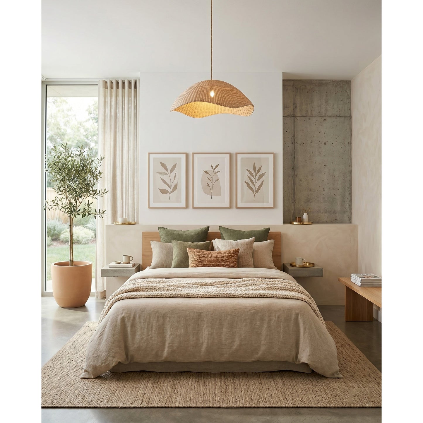 Nana Vermiculate Rattan Pendant Lamp