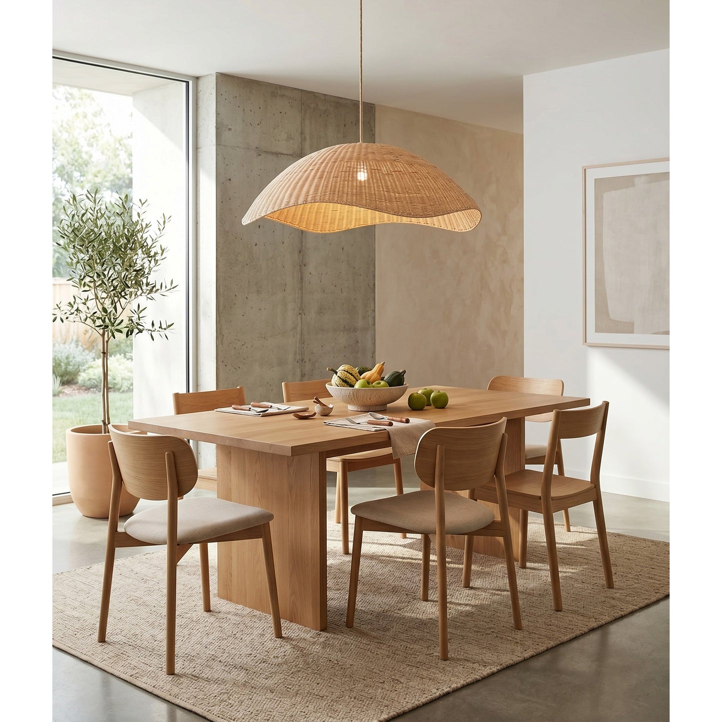 Nana Vermiculate Rattan Pendant Lamp