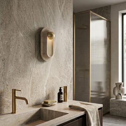 Pfaffikon Travertine Wall Sconce