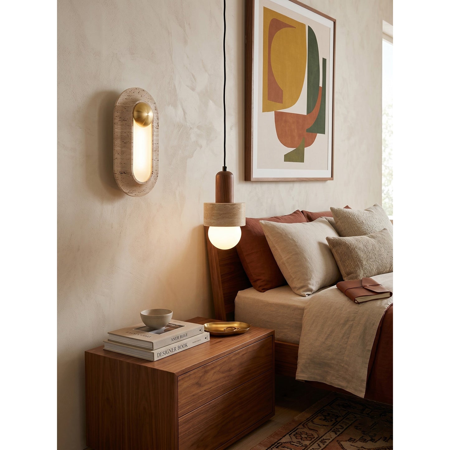 Pfaffikon Travertine Wall Sconce