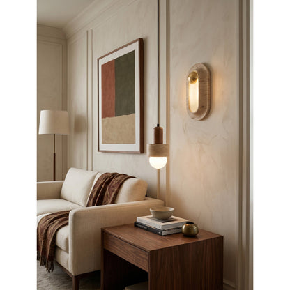 Pfaffikon Travertine Wall Sconce