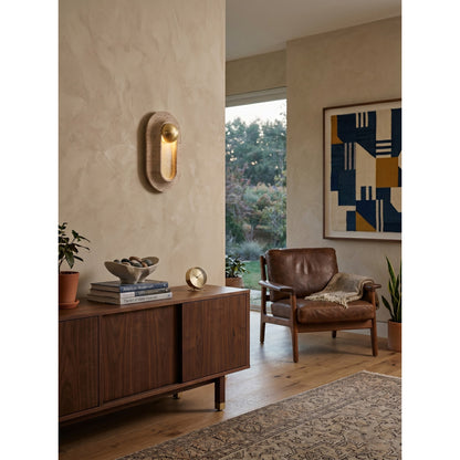 Pfaffikon Travertine Wall Sconce