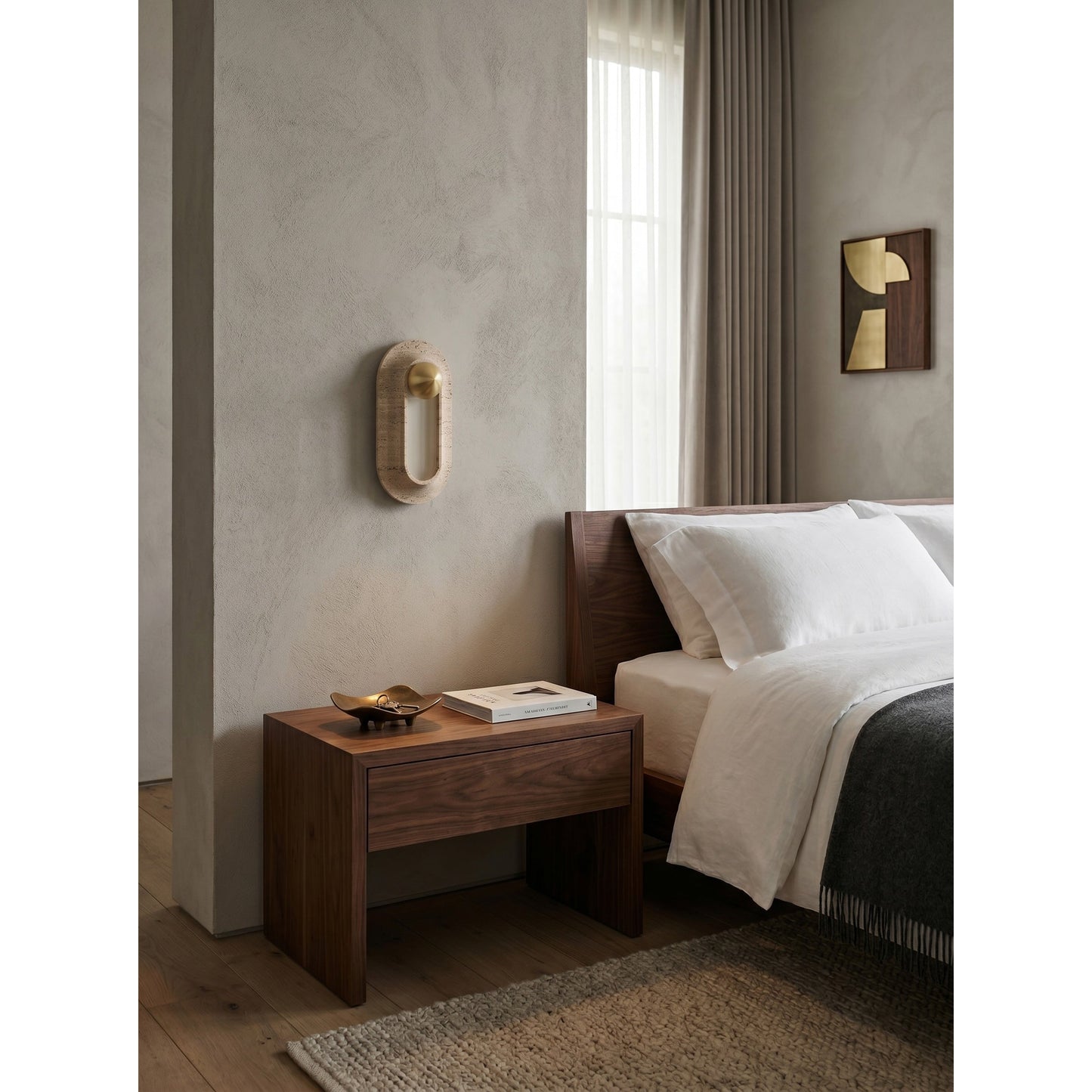 Pfaffikon Travertine Wall Sconce