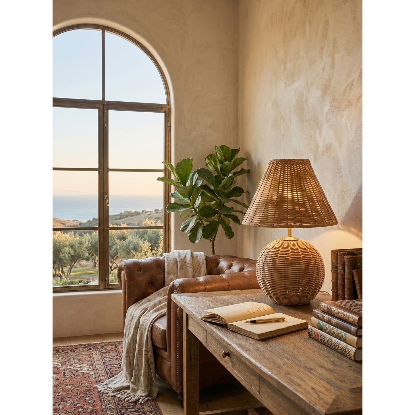 Rattan Ball Table Lamp