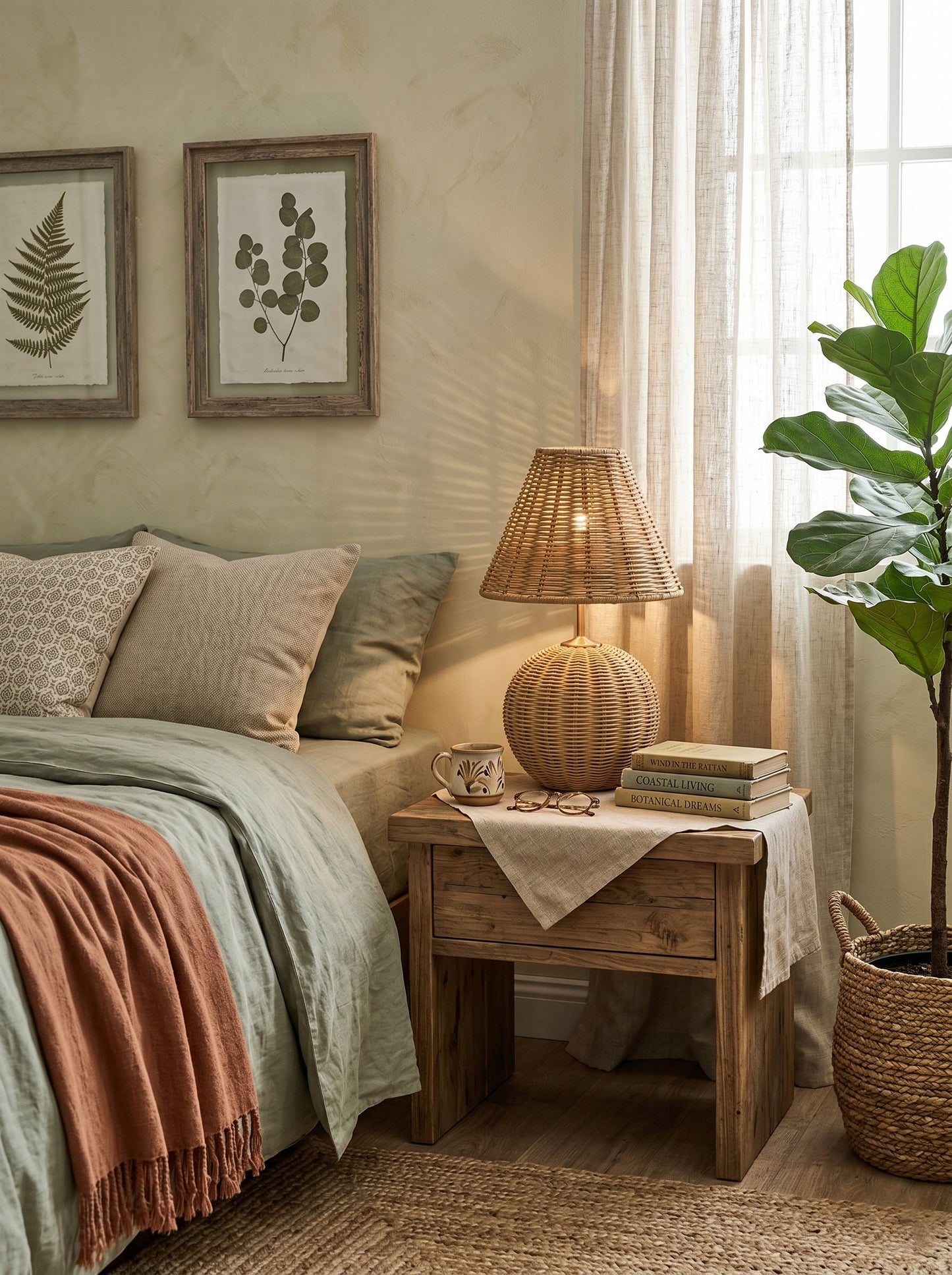 Rattan Ball Table Lamp