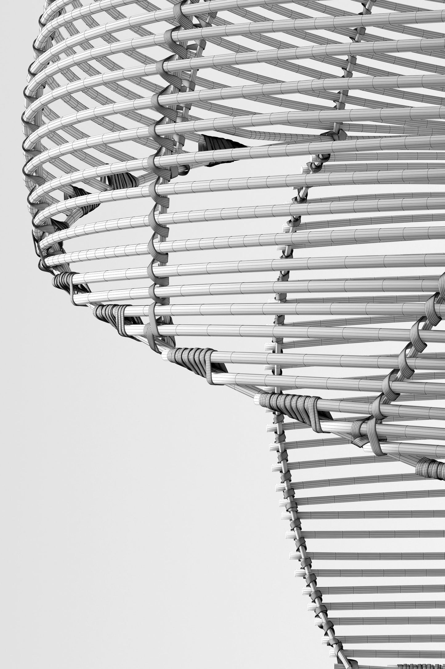 Rattan Spiral Shell Pendant Lamp