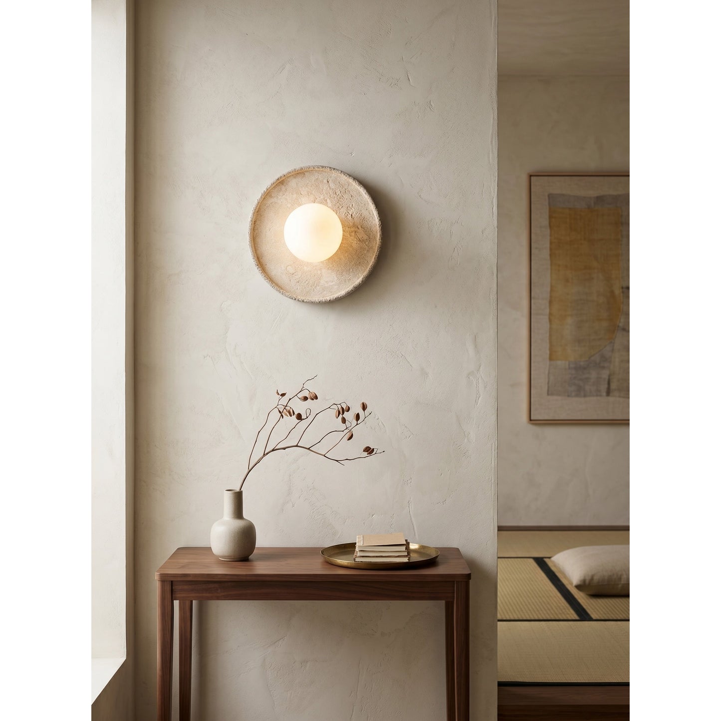 Riley Travertine Wall Sconce