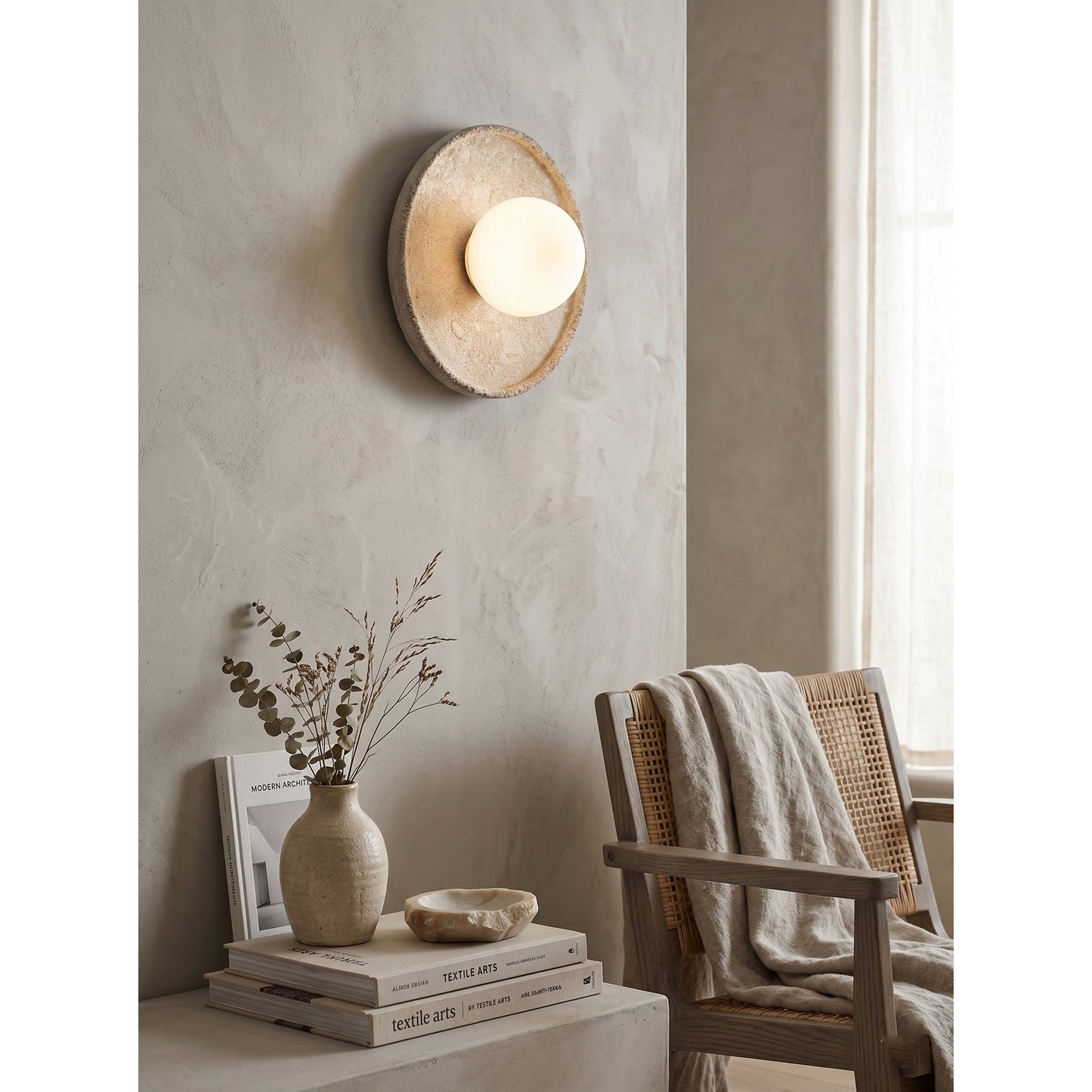 Riley Travertine Wall Sconce