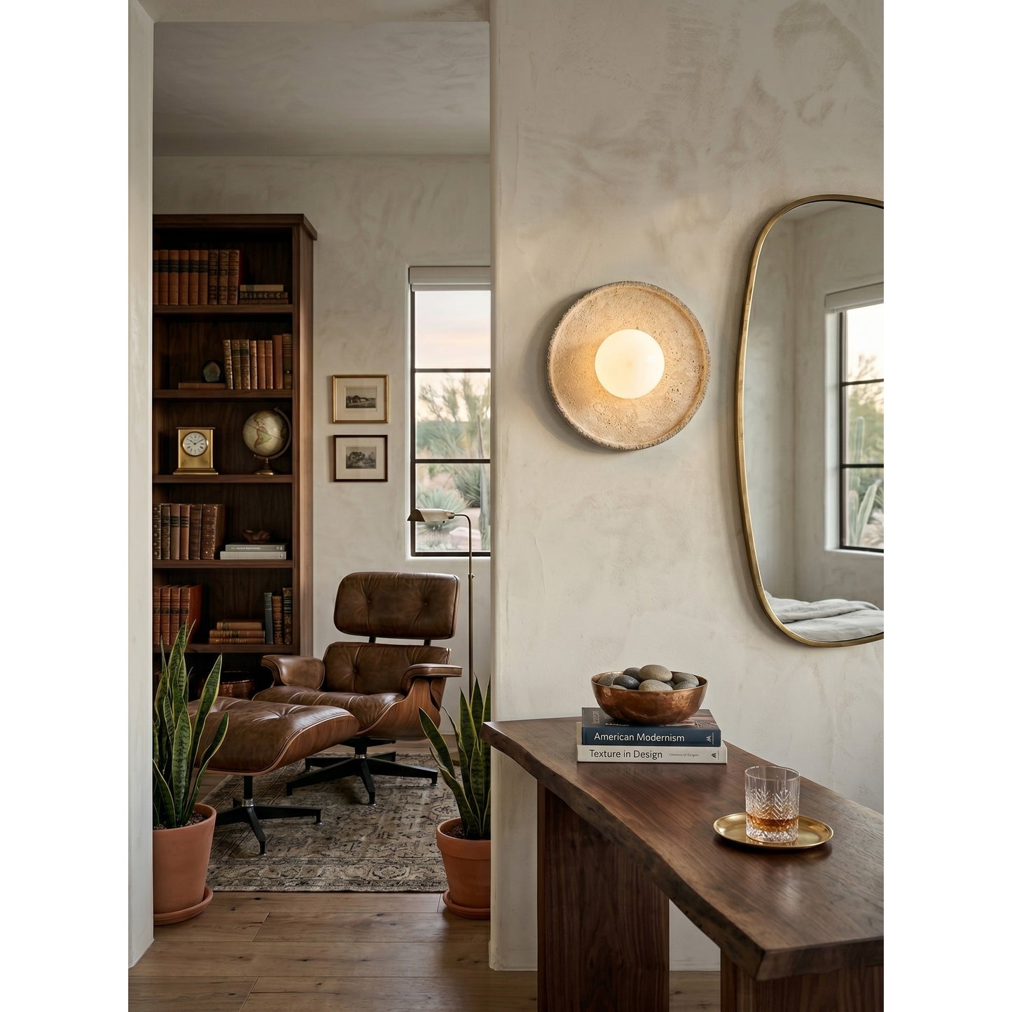 Riley Travertine Wall Sconce