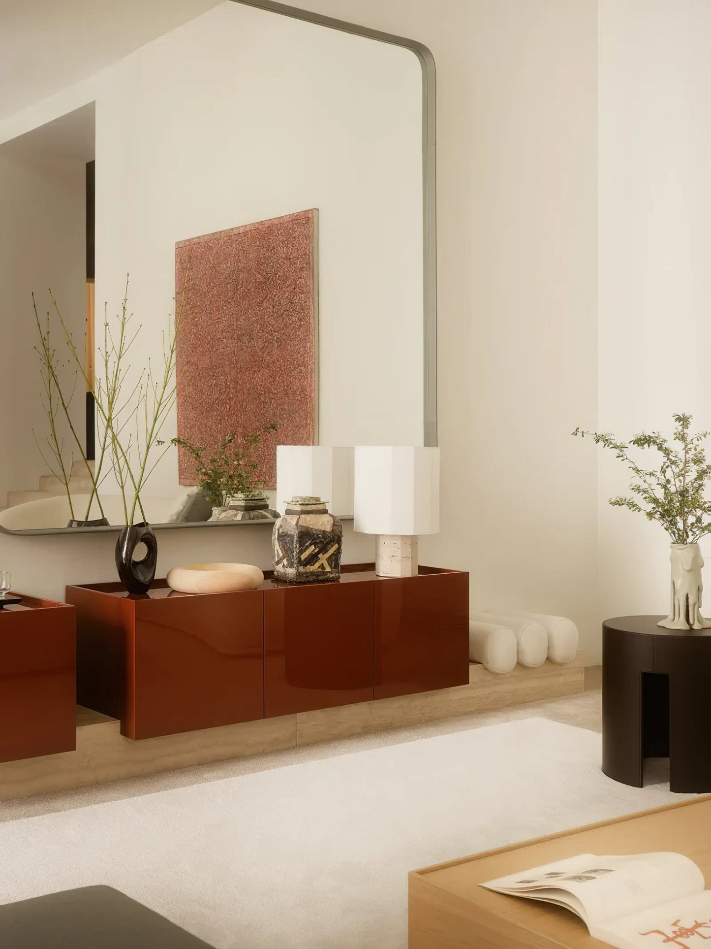 Roma Dodecagon Travertine Table Lamp