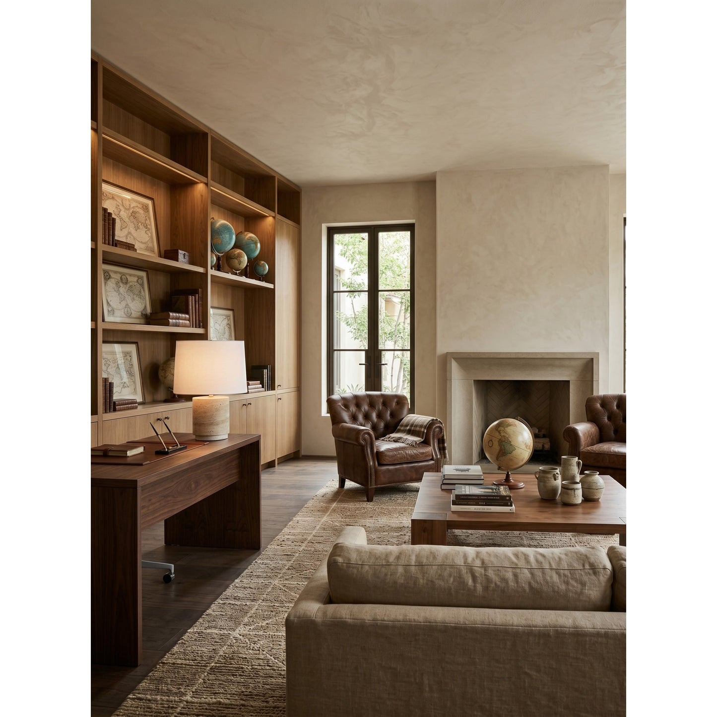 Toby Travertine Table Lamp