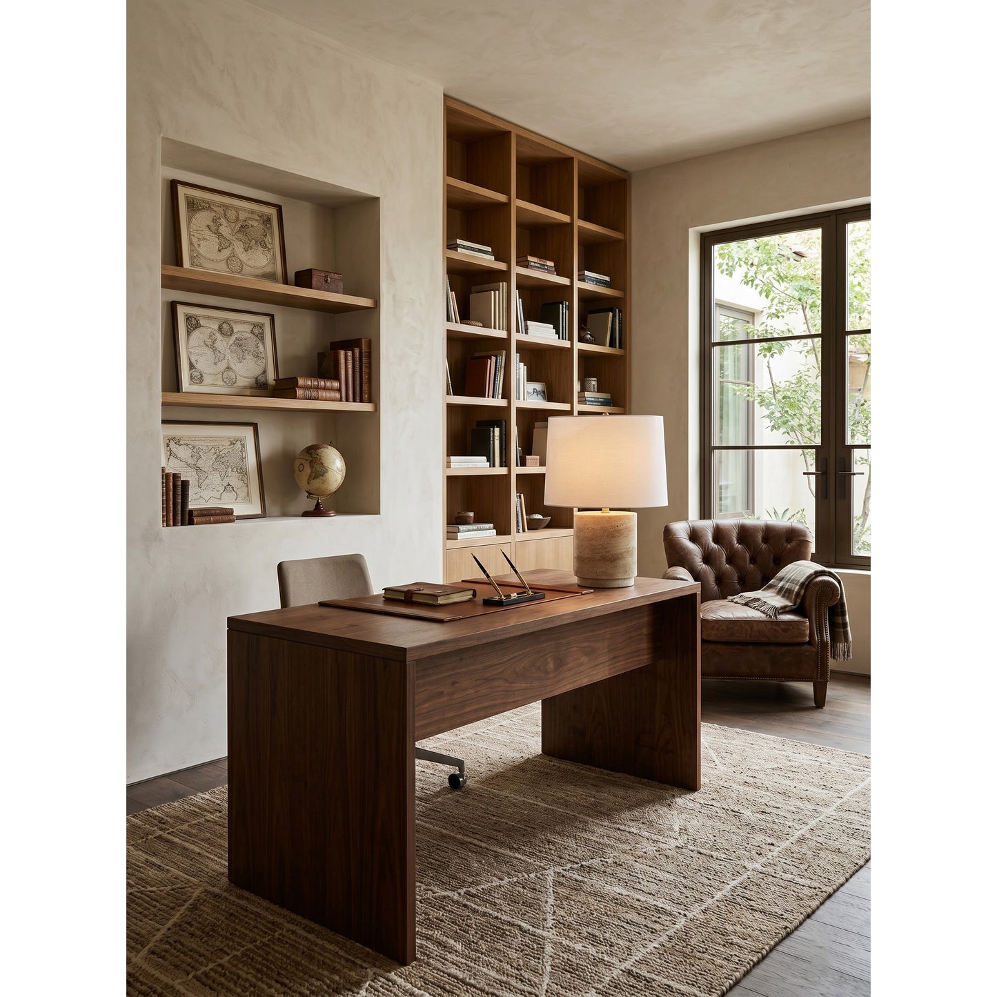 Toby Travertine Table Lamp